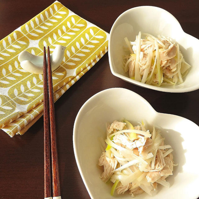【#レシピ掲載 #くらしのアンテナ】ささみと長ねぎのごま油風味