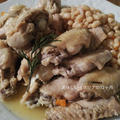 寒い日にあったまる鶏の手羽先とお豆の煮込み！ローズマリー風味