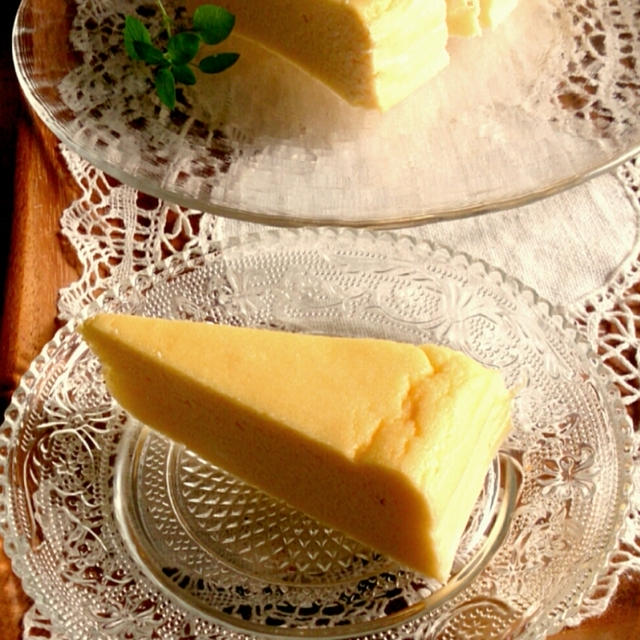 混ぜるだけロカボベイクドチーズケーキ。