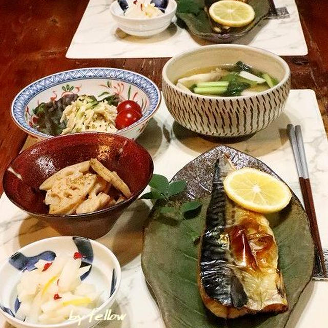 ◆塩サバ焼きでおうちごはん♪～ゆるやか糖質制限中♪