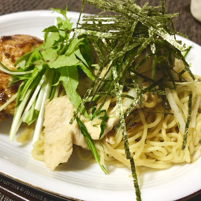 簡単♪昆布茶で＊鶏と水菜の塩焼きそば