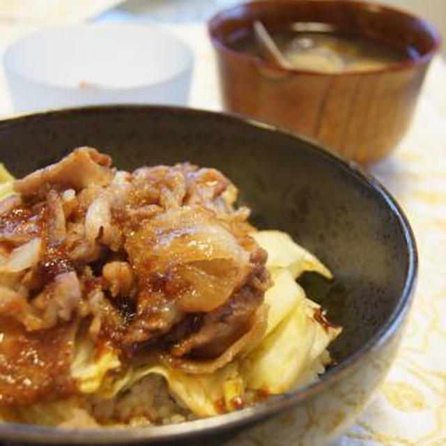 春キャベツたっぷり豚丼