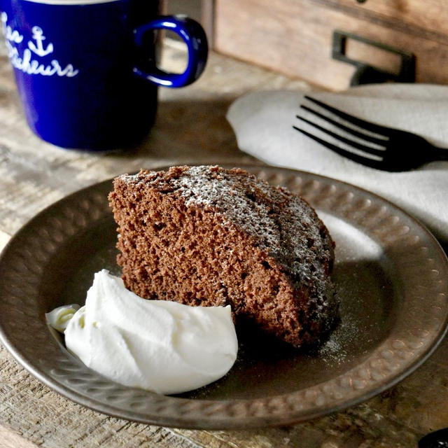 【レシピ】レンジで８分！ホケミde濃厚チョコレートケーキ