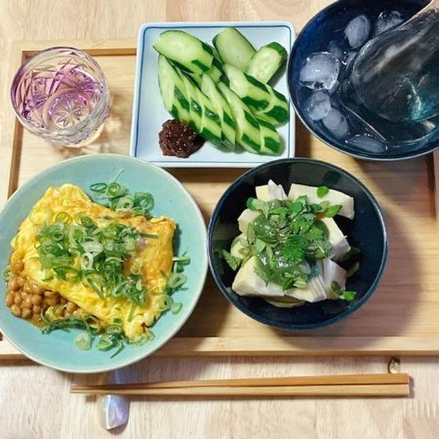 作ってみました　納豆オムレツとか