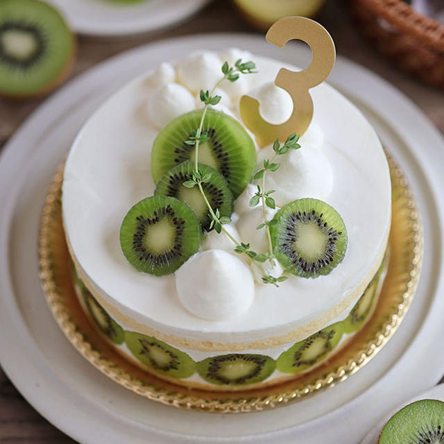 【誕生日ケーキレシピ】キウイのフレジェ風ショートケーキ＠PR