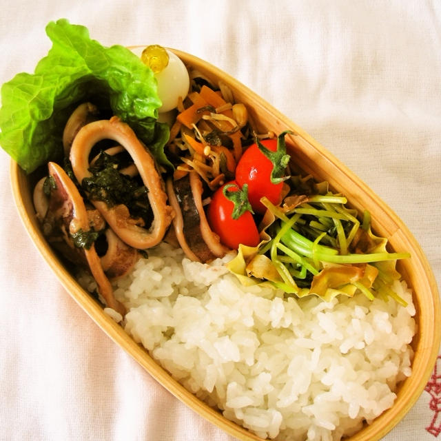 烏賊の大葉にんにく醤油炒め弁当