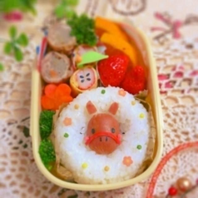 コロコロウインナーでお馬さん♪