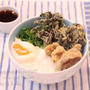 昼カフェ☆やまかけうどん（おんたま 天ぷらのせ）