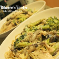 白だしチーズクリームパスタ