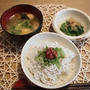 しらす丼で朝ごはん