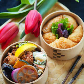 【ぐるぐる詰め】さんかくいなり寿司弁当