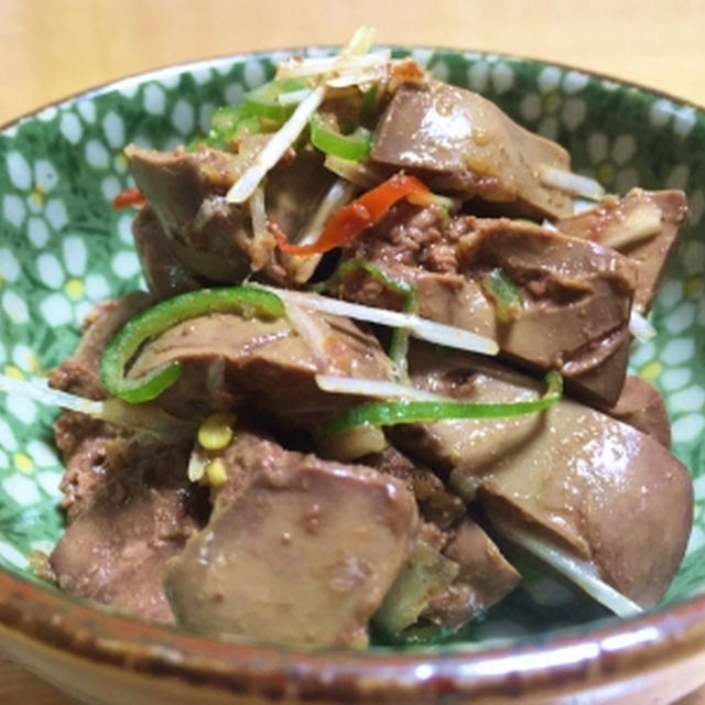 鶏レバーのピリ辛生姜煮＆収穫出来たインゲン♪