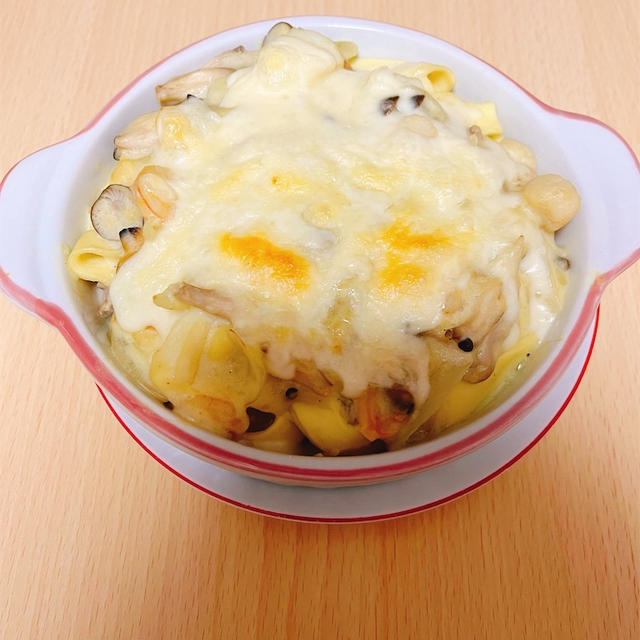 【簡単レシピ】グラタンパスタ🍝🧀