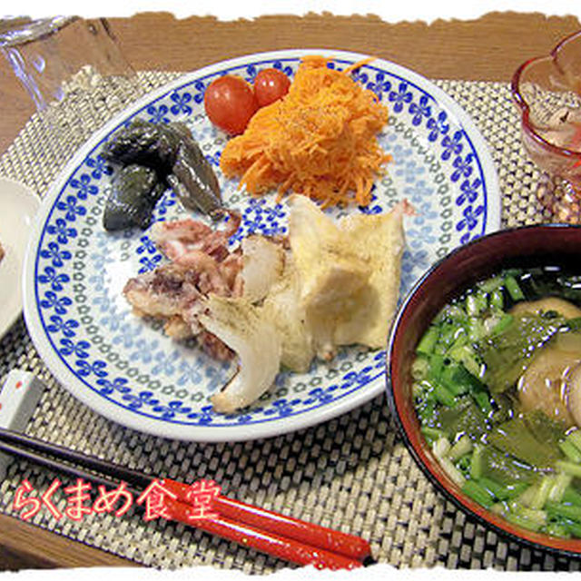 【いなりずし】と【イカ焼き】定食♪