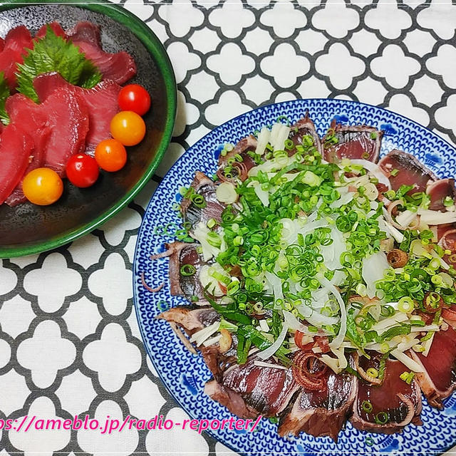 鰹の塩たたき＆お刺身（楽天お取り寄せ）家ごはん