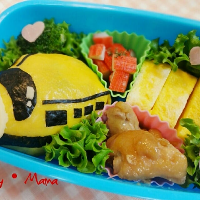 オムライスで電車キャラ弁☆ドクターイエロー