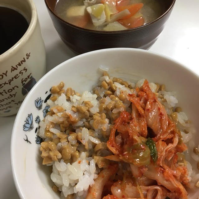 2-22 キムチ納豆ご飯☆