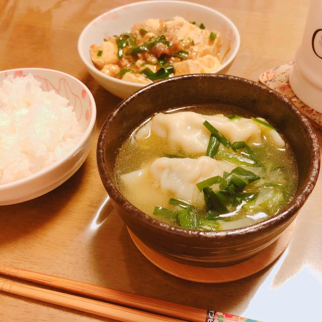 餃子スープ&麻婆豆腐