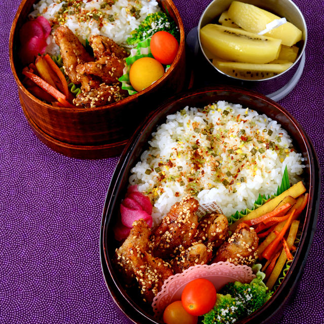 【今日のおべんと】手羽中のカリカリ焼き弁当