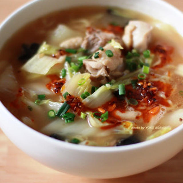 鶏もも肉と白菜の中華そば／家ラーメン成功の絶対のコツ