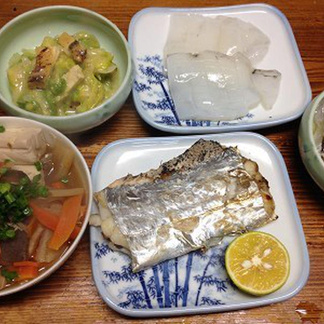 太刀魚の塩焼きと酢締め