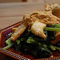 10.07.23　Recipe!　小松菜と厚揚げのチリツナソース。