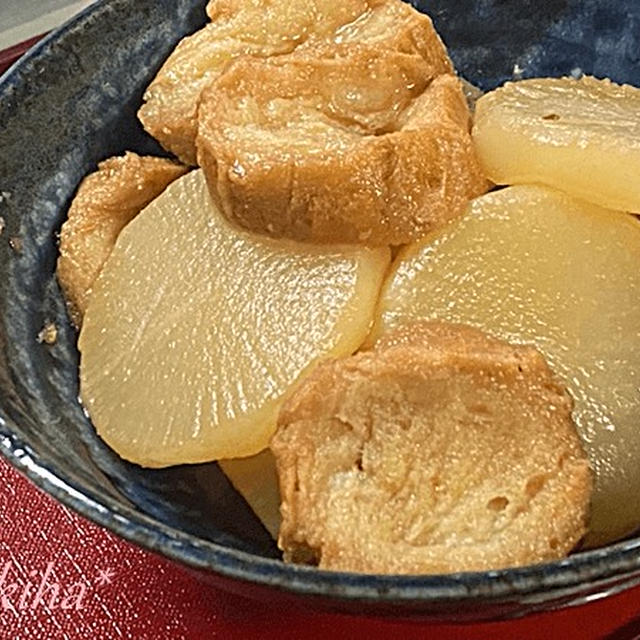 日の出「料理酒」を使って、仙台麩と大根の煮物