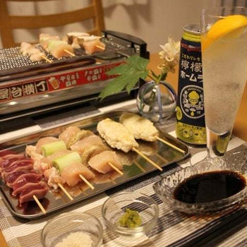 おうち焼鳥で至福のレモンサワー！おススメ長芋入りつくね