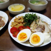 【家ごはん】 冷やし中華始めてます！ * スガキヤ チャーシューと味付メンマで おうちスガキヤ