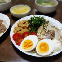 【家ごはん】 冷やし中華始めてます！ * スガキヤ チャーシューと味付メンマで おうちスガキヤ