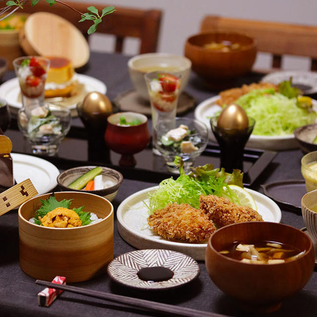 【献立】母の日ご飯＠2024。～今年は（自分の）大好きなものを並べました～