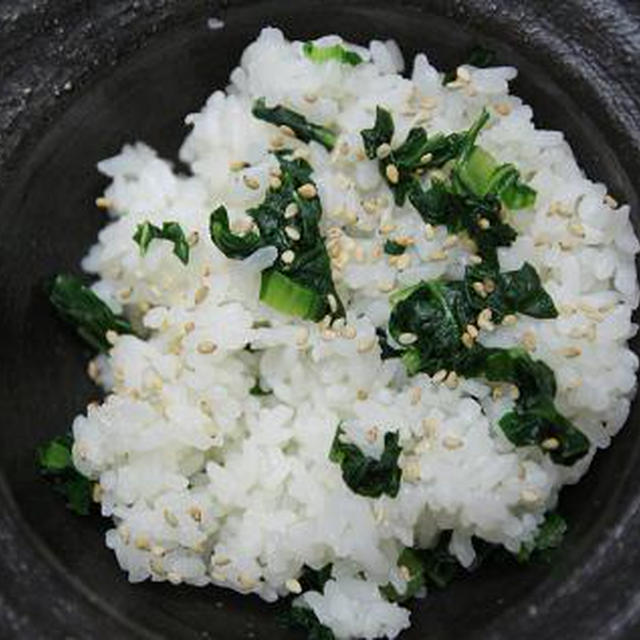 レシピ　青菜ご飯