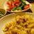 自家製チャーシュー炒飯＆ルッコラとトマトの豆腐サラダ