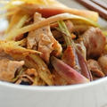 みょうがと豚肉の味噌炒め