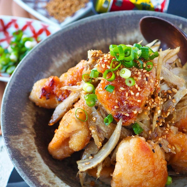 【下味冷凍でしっとり柔らか】ご飯がススム！甘辛ごまみそ鶏ごぼう