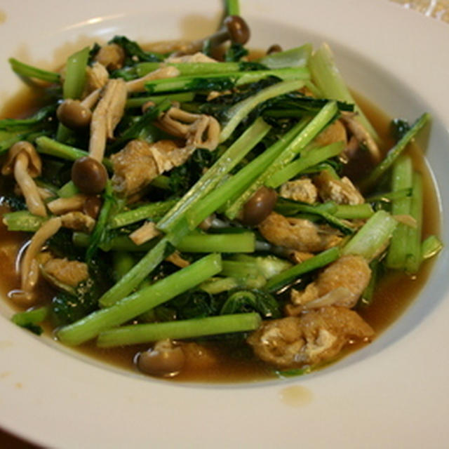 青菜と油揚げの炒め煮