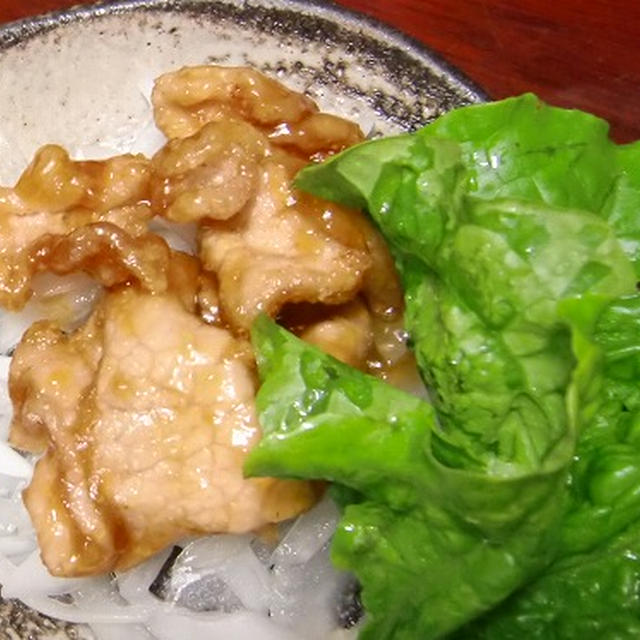 豚肉の甘酢あん２、レタス巻き
