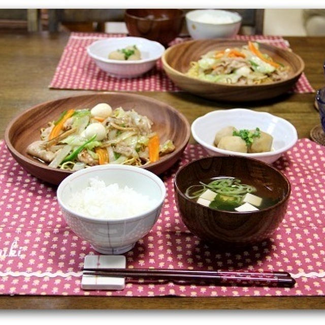 揚げそばの野菜あん　と　きのうのお買い物で・・・