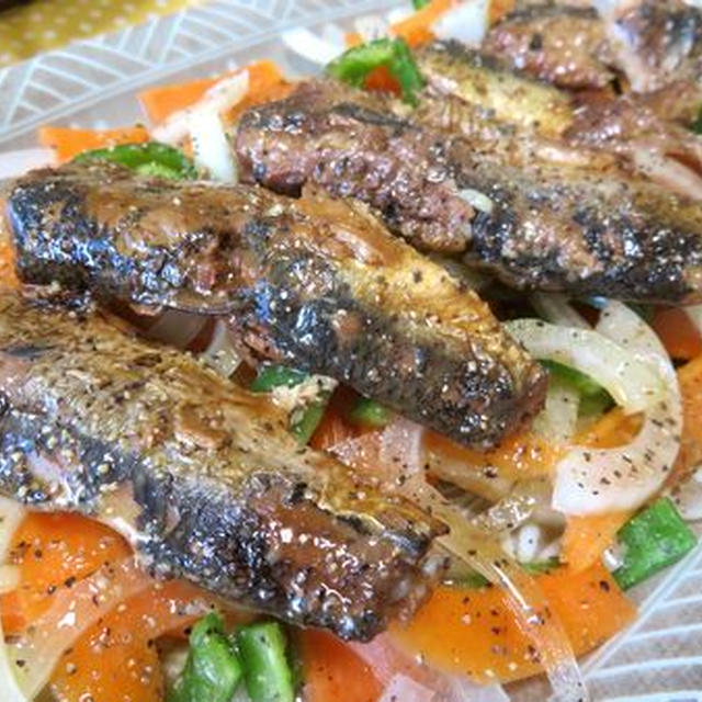 魚缶で簡単美味しい♪　ペルー料理のセビーチェ(魚と野菜のマリネ)