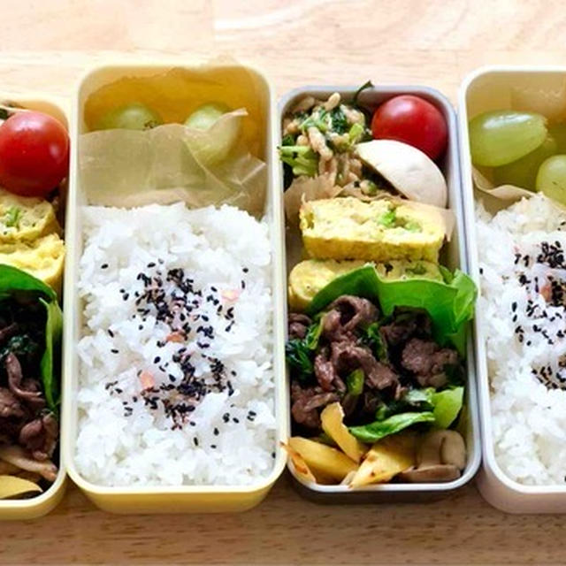 【 今日のJKと夫2人分のお弁当 】