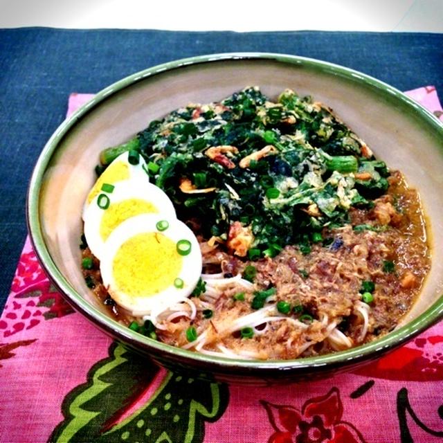 12月7日のアツアツキッチンは！ミャンマー風春菊の天ぷら麺
