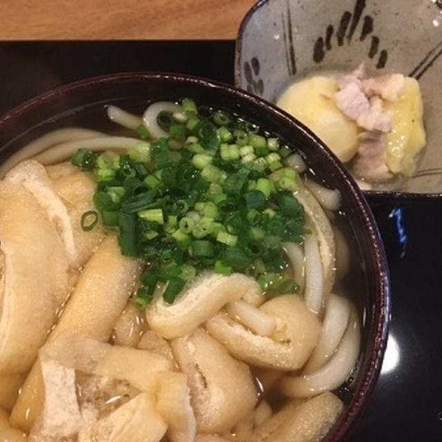 きつねうどんとチーズダッカルビ