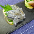 茨城県産：サヨリの刺身と昆布じめ