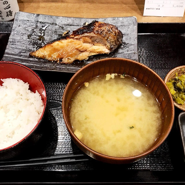 早い、旨い、安い☆黒ムツと鯖の西京焼き和定食@炭火焼干物定食しんぱち食堂