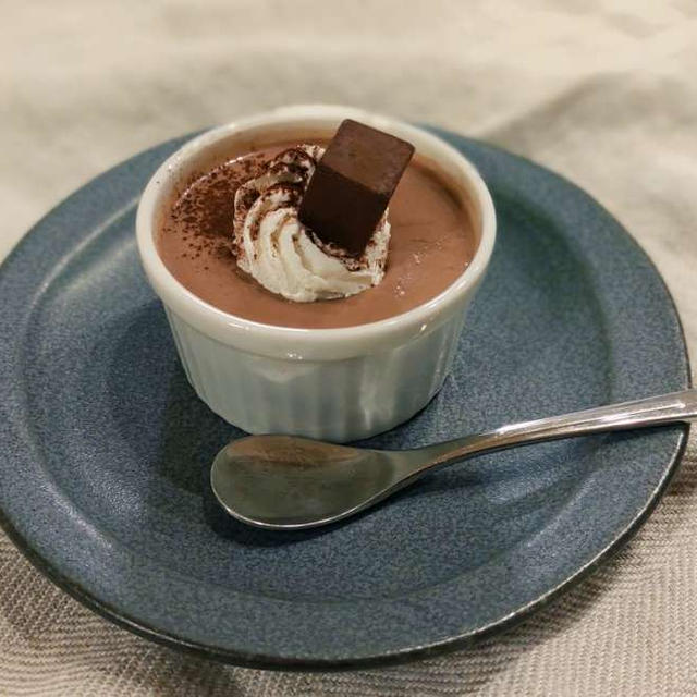 【ホットクックレシピ】とろ生チョコレートプリン～板チョコで簡単・濃厚プリン～
