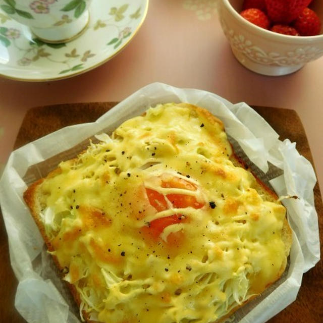 くらしのアンテナに掲載♪　忙しい朝にキャベツたっぷり目玉焼きトースト
