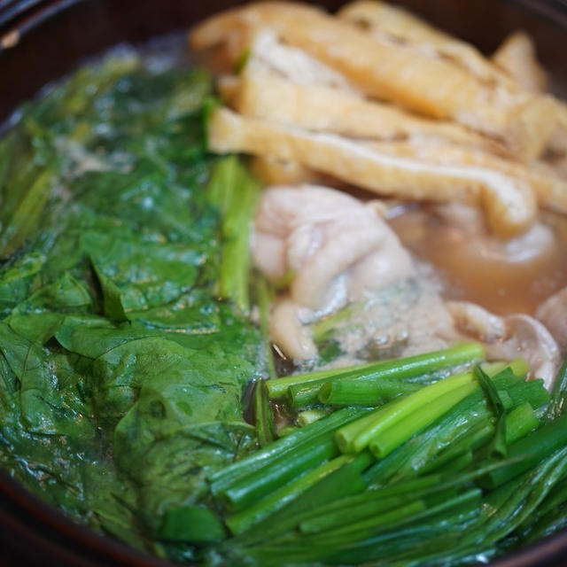 鶏肉の常夜鍋と締めの日本蕎麦