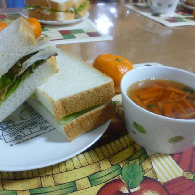 厚揚げ豆腐★でベジサンドイッチ♪