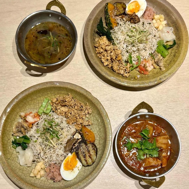 京都河原町で京風スパイス朝定食　SPICE GATE　バランスよく色々なものが少しずつ食べられる