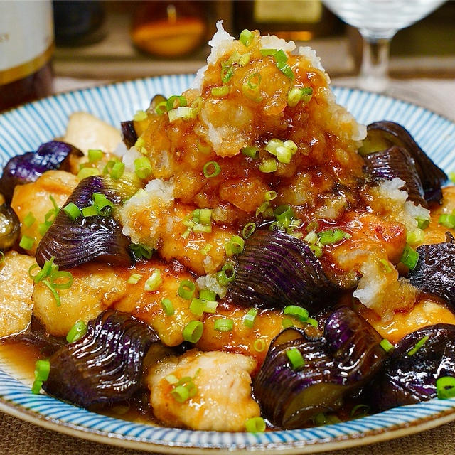 【レシピ】茄子と鶏肉のさっぱり甘酢おろし